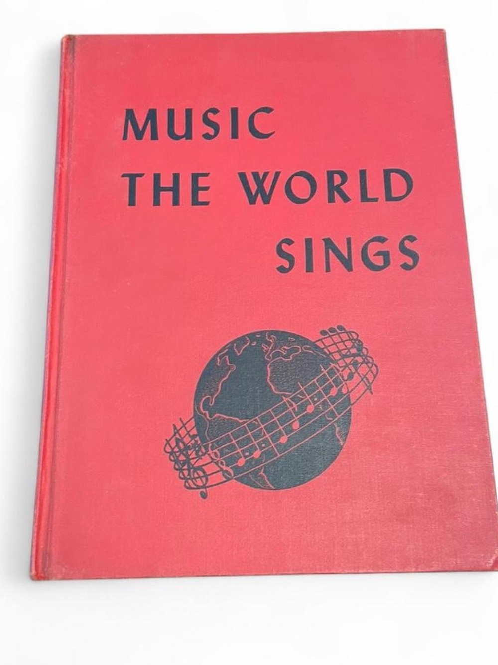 Music Book Vintage 1952 Red Hardcover Music the World Sings Illustrated GUC
